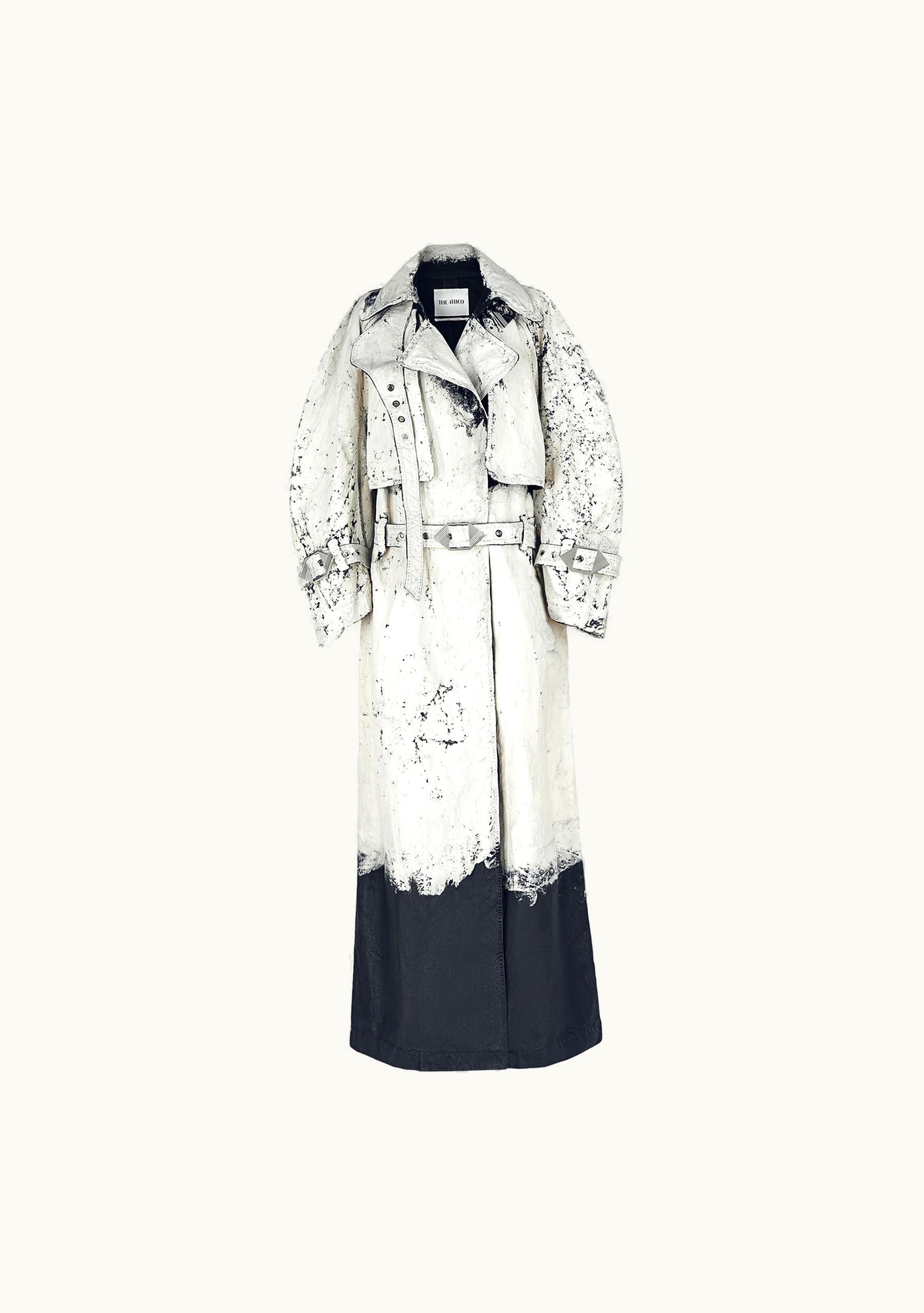 The Attico The Attico White And Black Trench