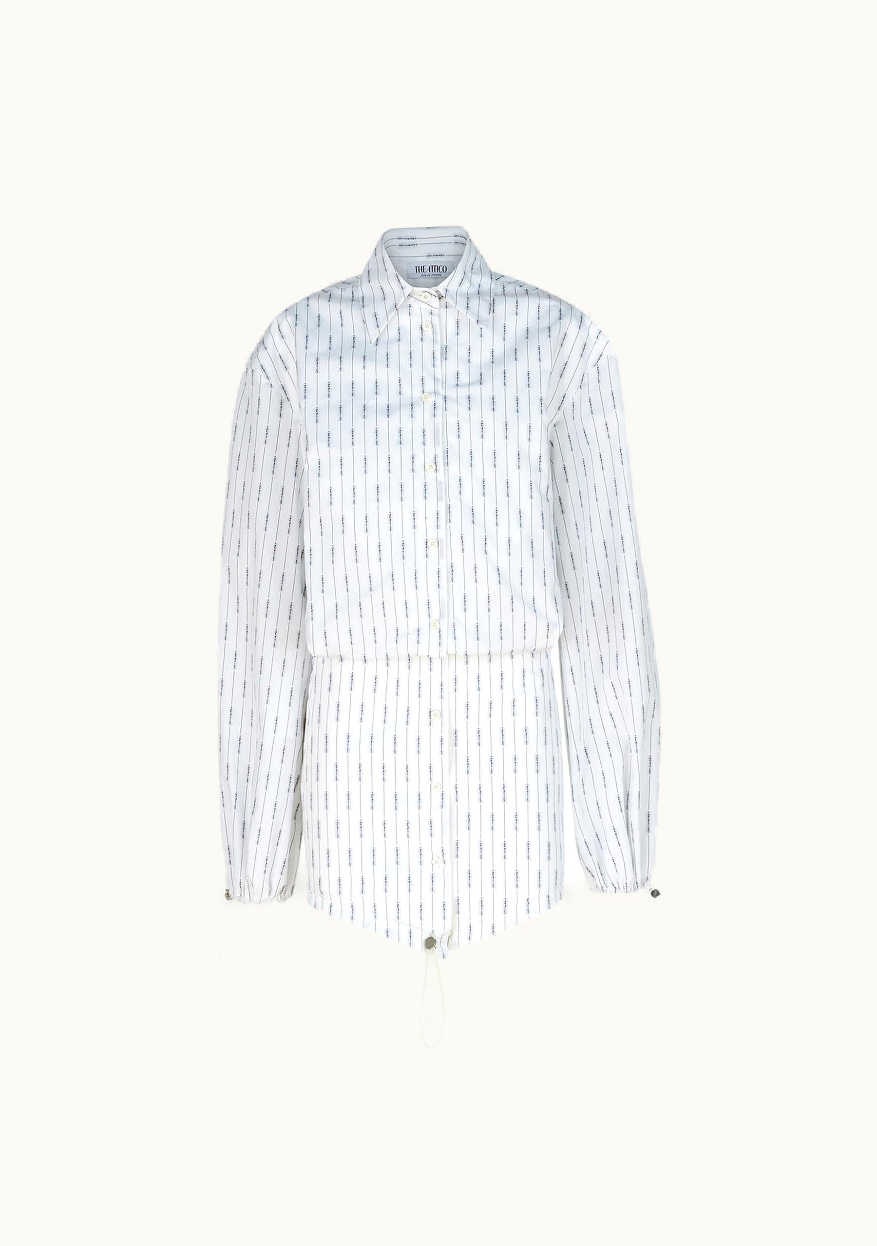 The Attico The Attico White And Black Mini Dress