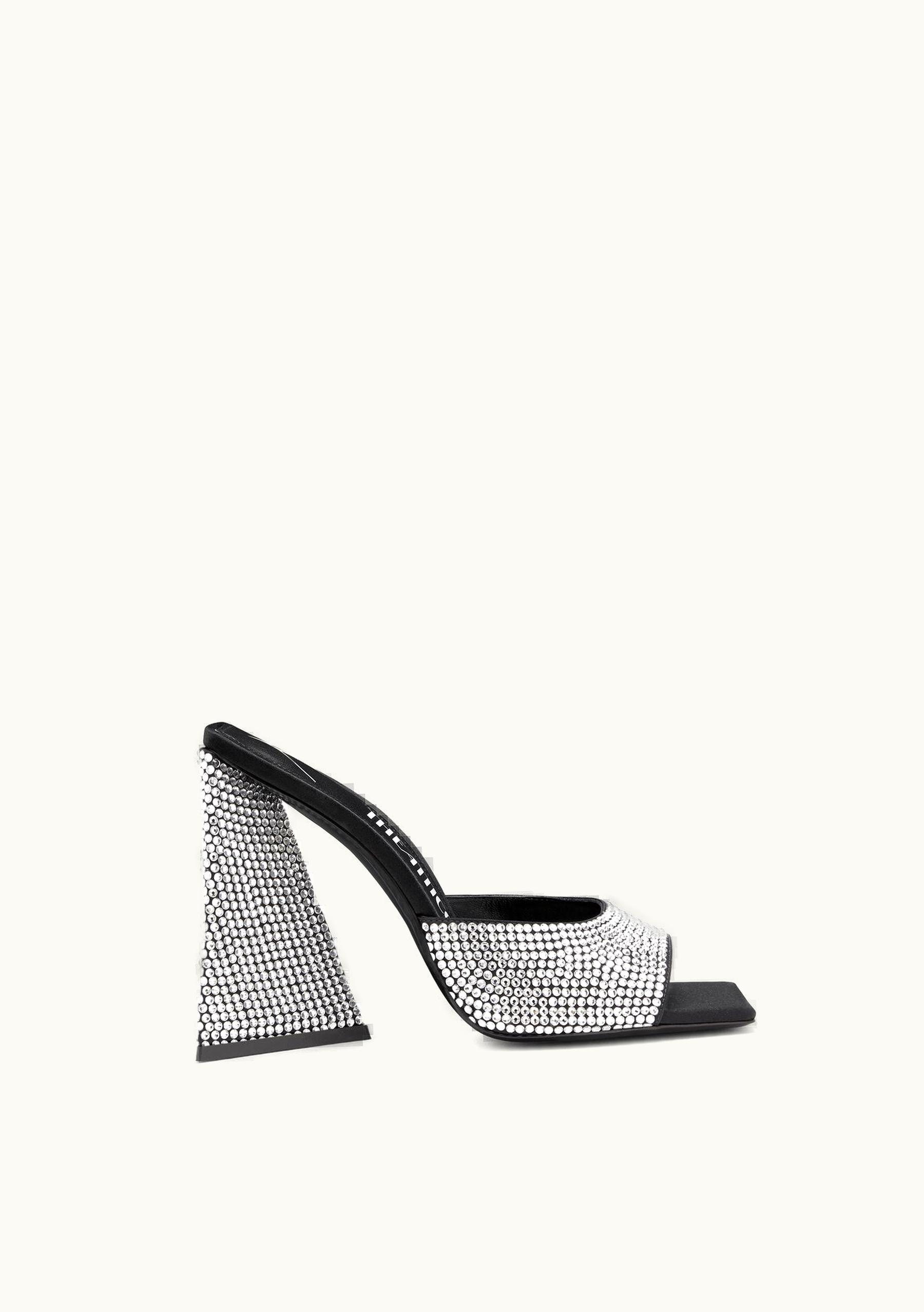 The Attico The Attico ''Devon'' Silver And Black Mule