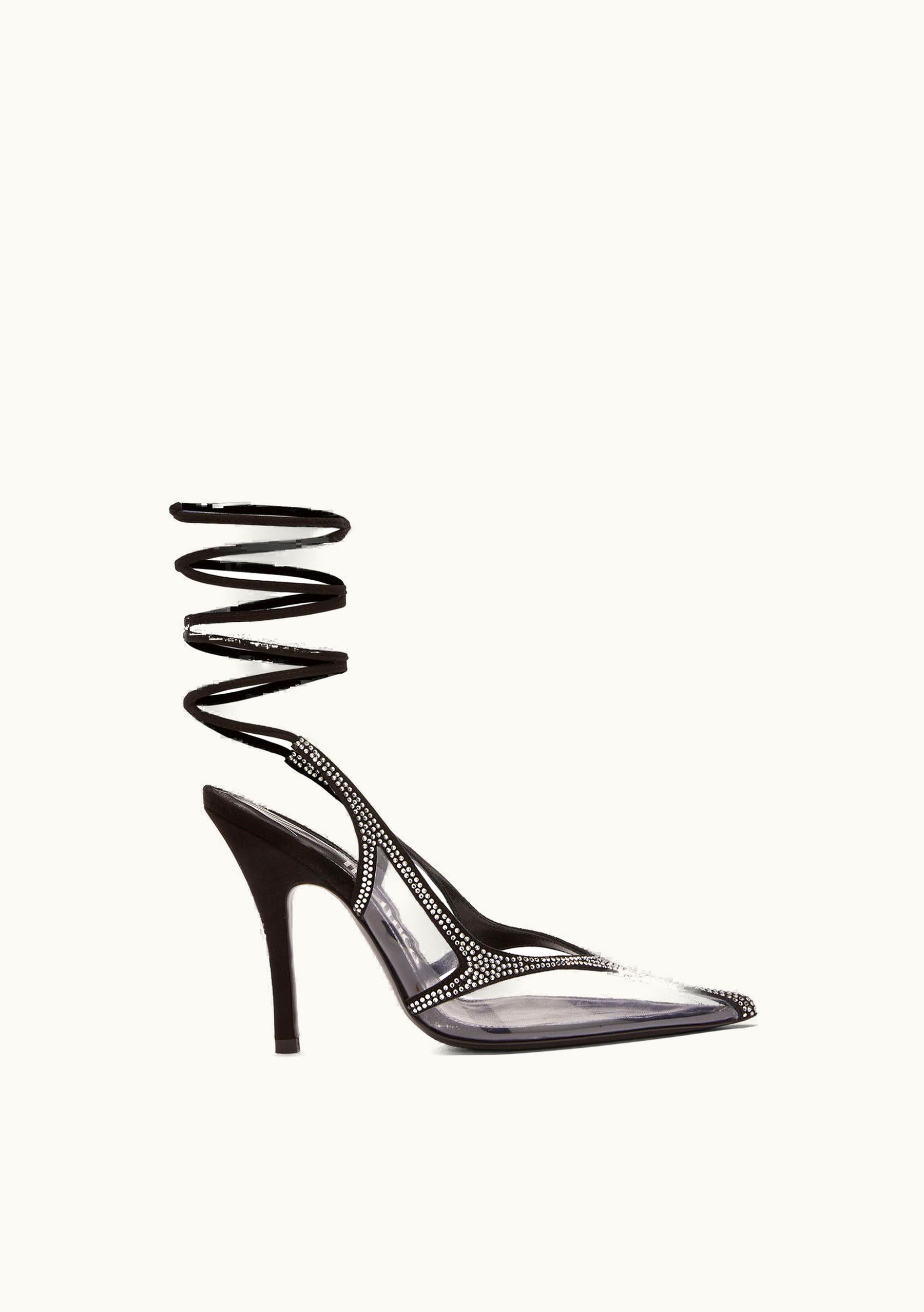 The Attico The Attico ''Venus Chrome'' Black And Silver Slingback
