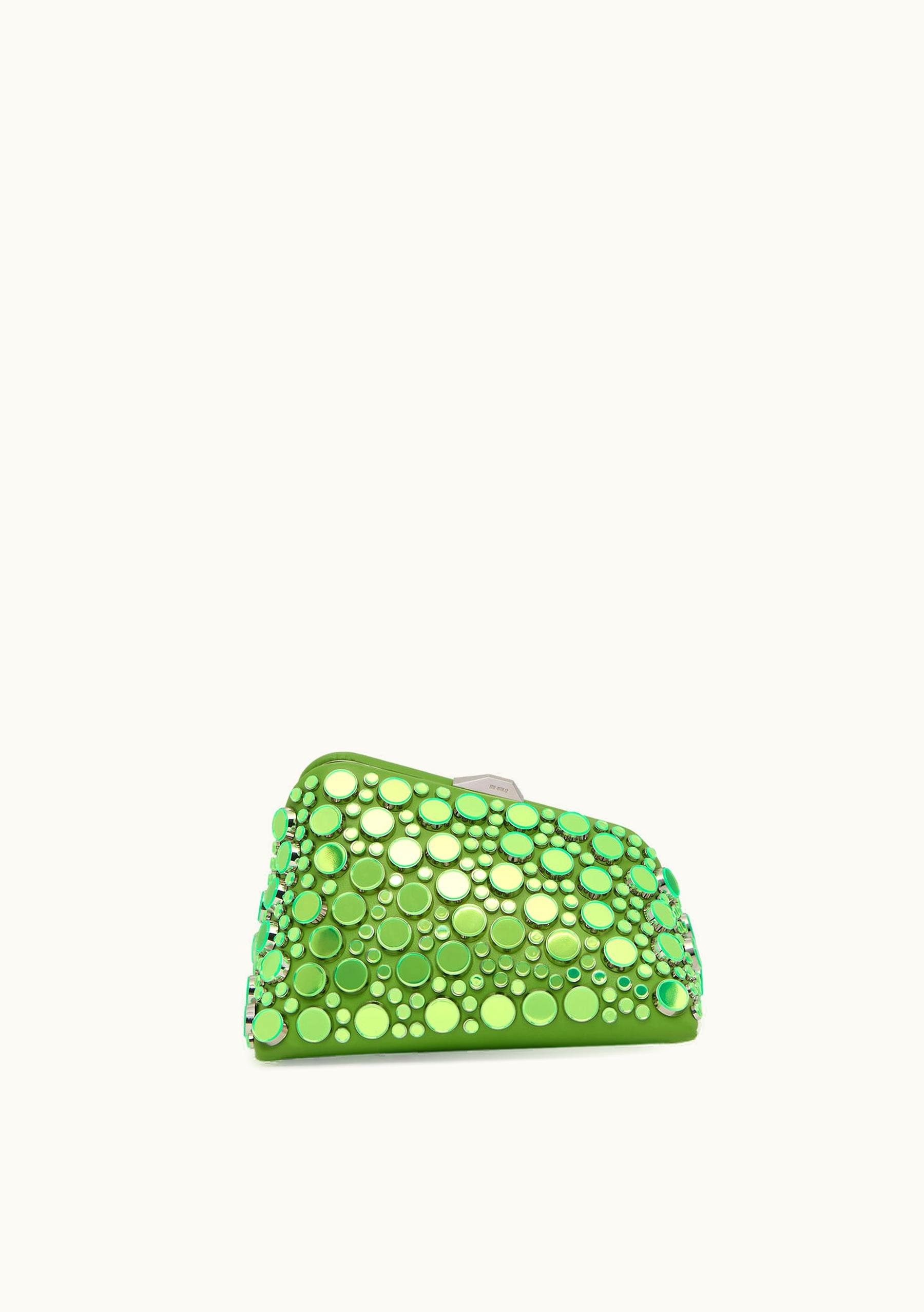The Attico The Attico ''Midnight'' Fluo Green Mini Clutch