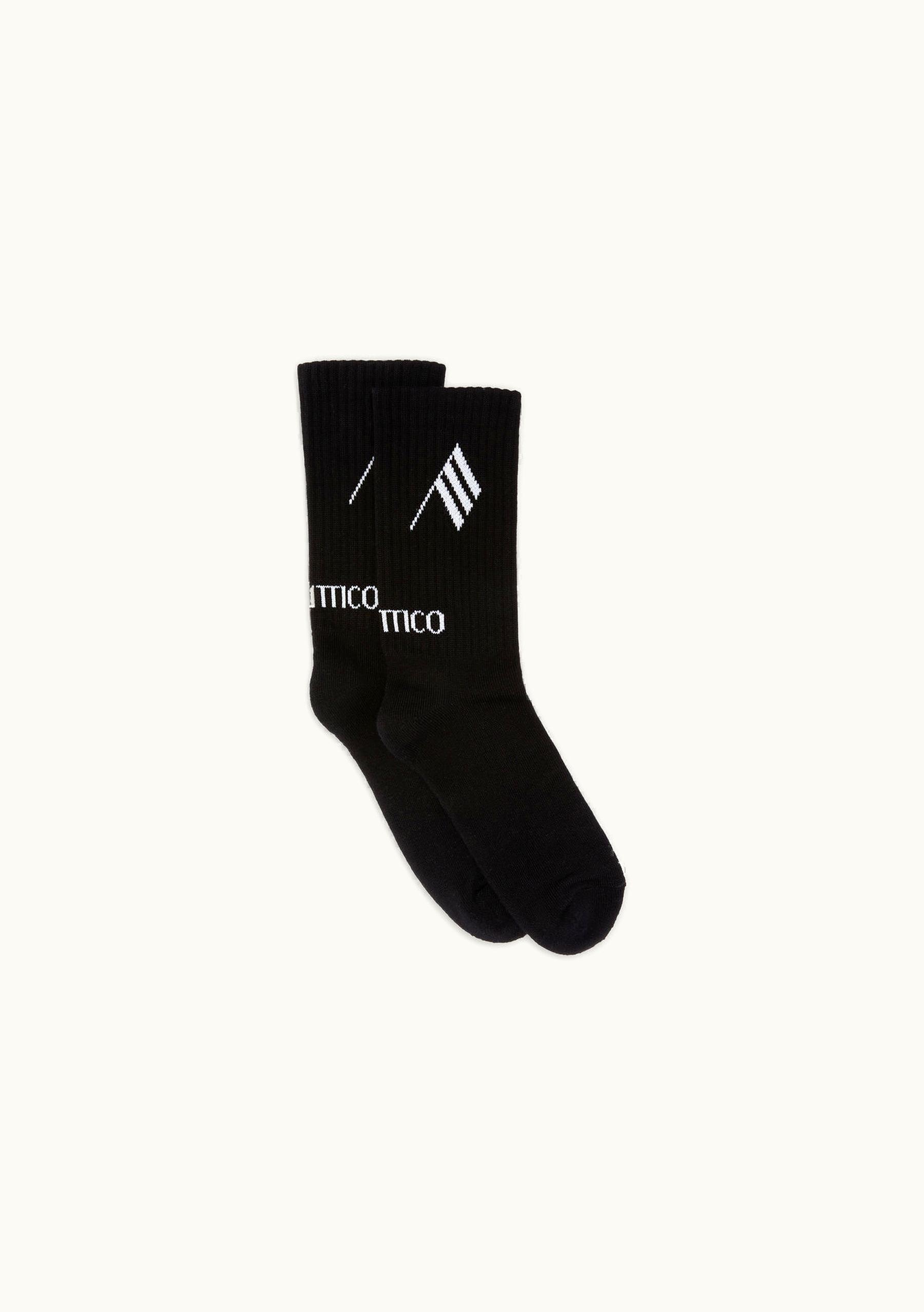 The Attico The Attico Black And Milk Short Length Socks