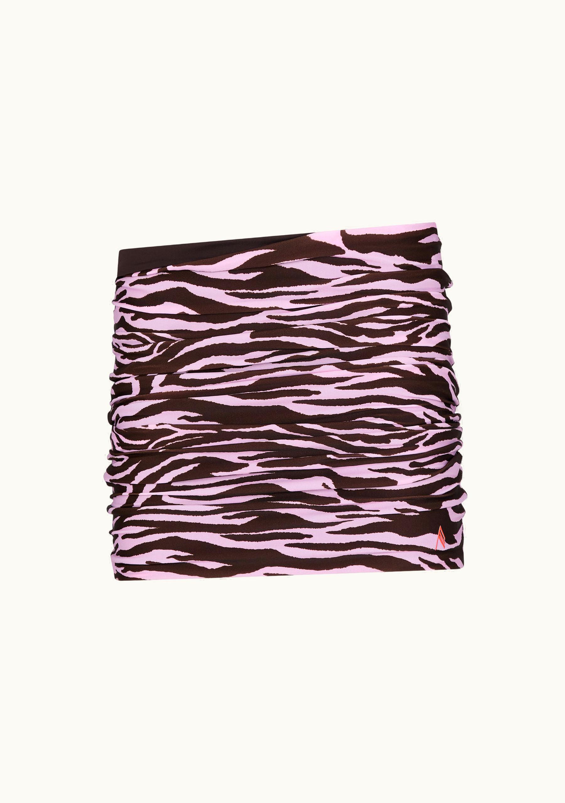 The Attico The Attico Coffee And Pink Mini Skirt