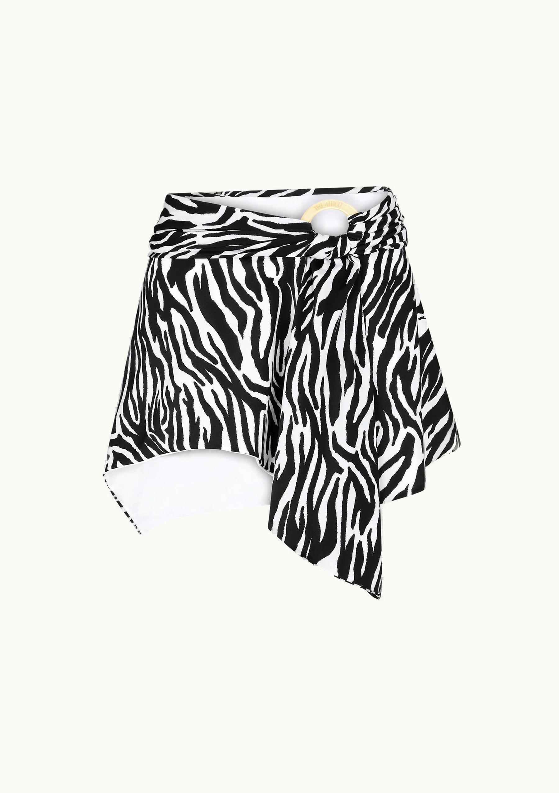 The Attico The Attico White And Black Mini Skirt