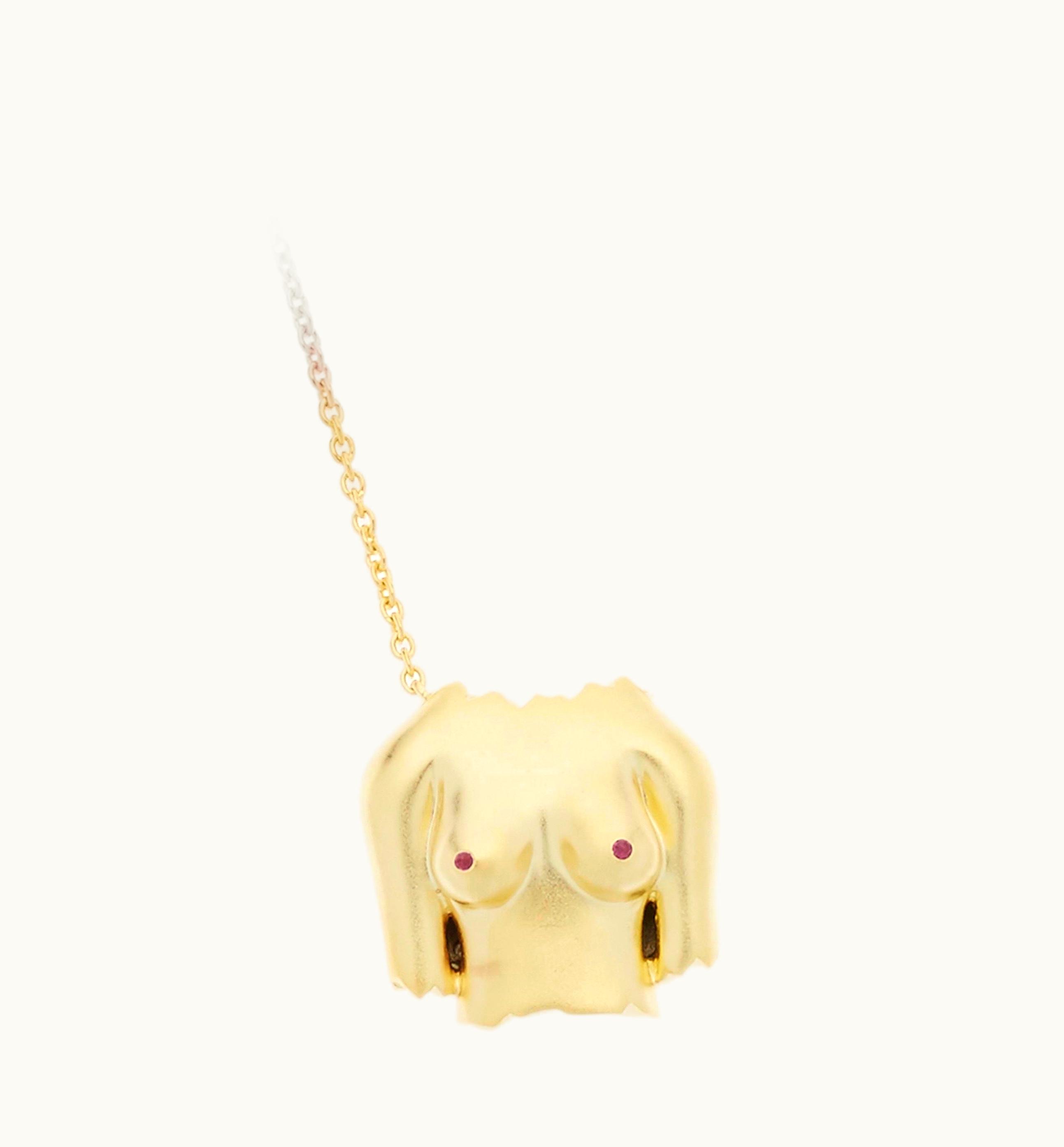 Anissa Kermiche Anissa Kermiche Rubies Boobies Necklace (sanded)