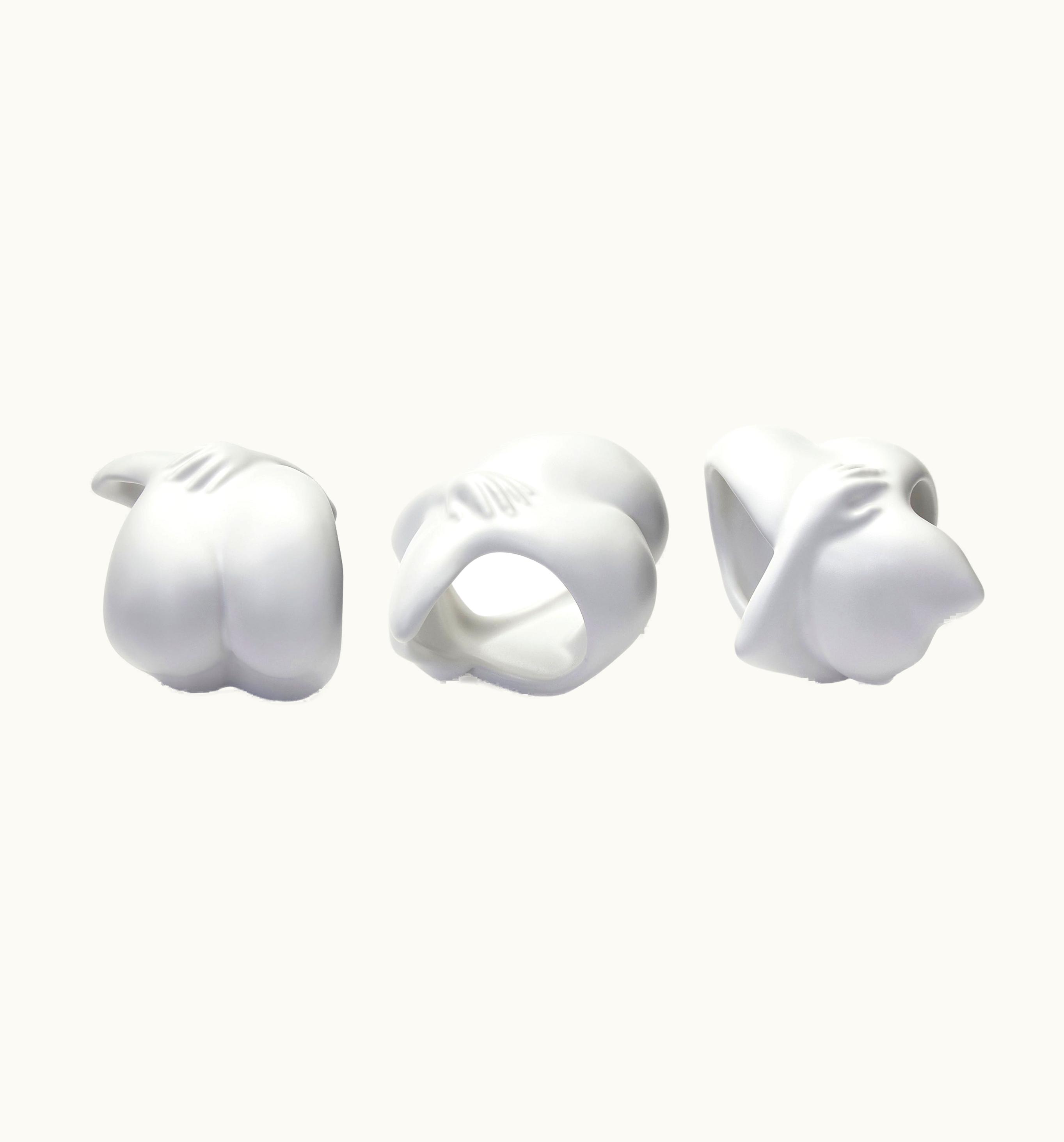 Anissa Kermiche Anissa Kermiche Body Napkin Rings Trio (white)