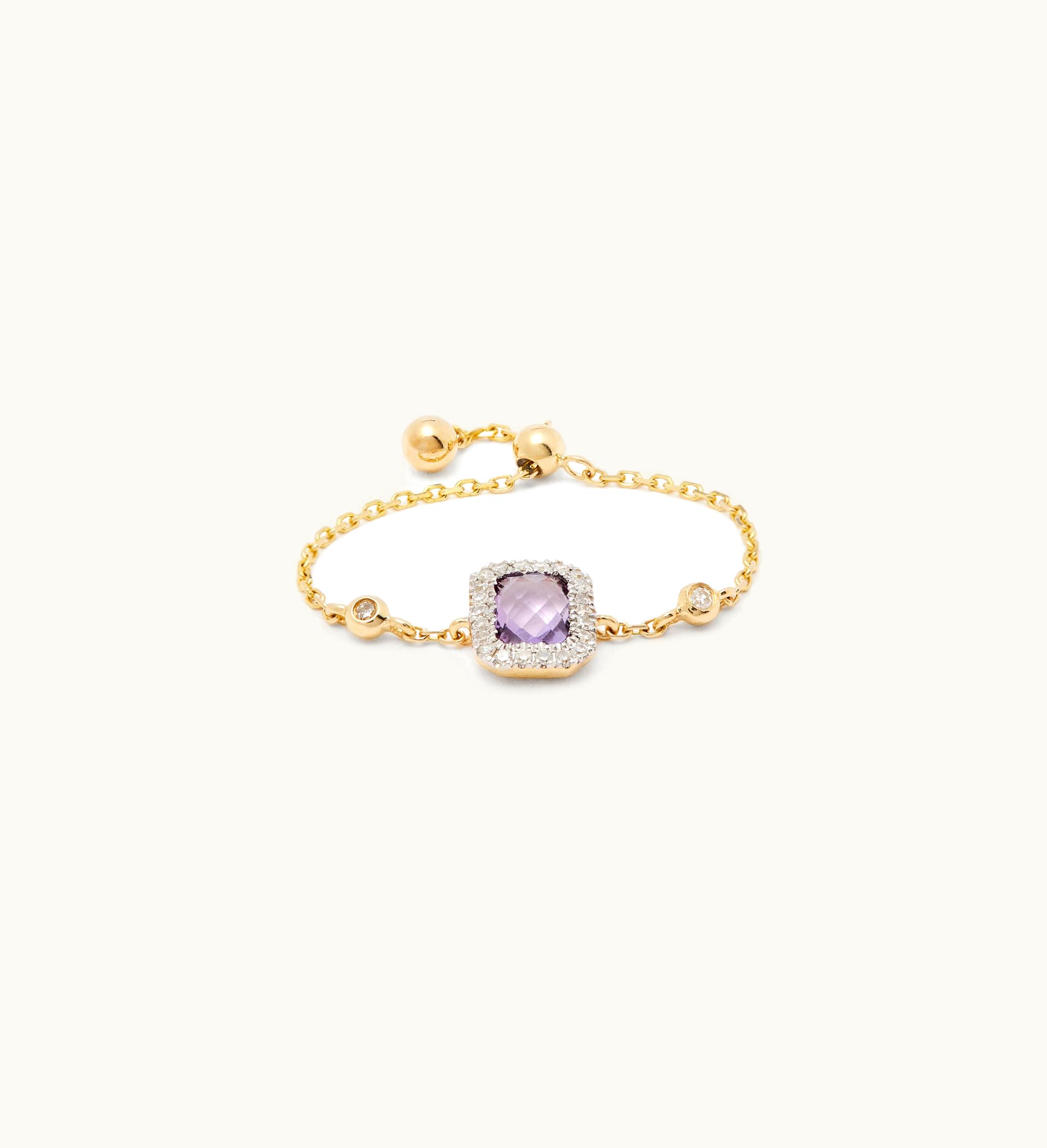 Anissa Kermiche Anissa Kermiche Square Amethyst Ring