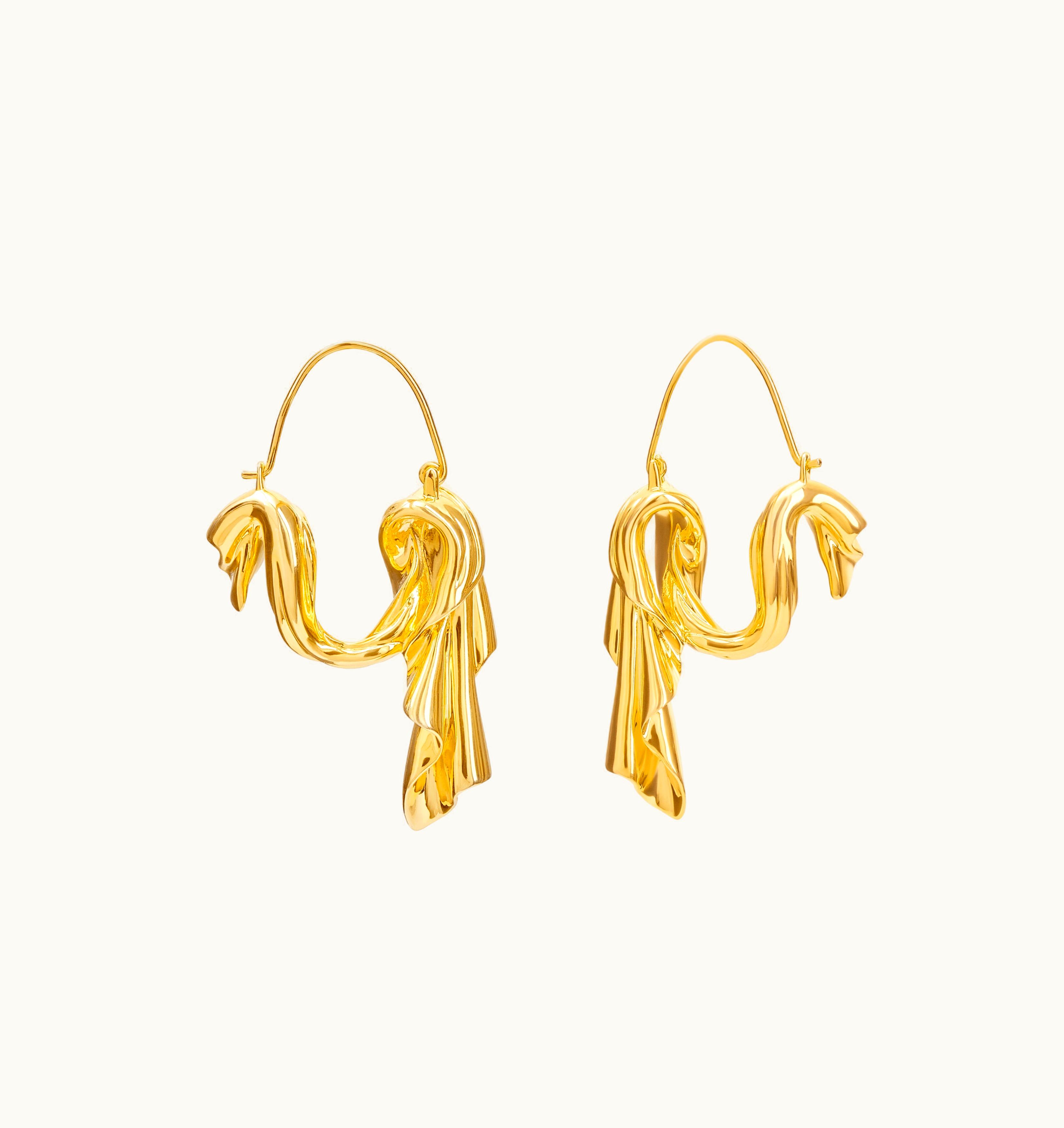 Anissa Kermiche Anissa Kermiche Dangling Drape Earrings (gold)