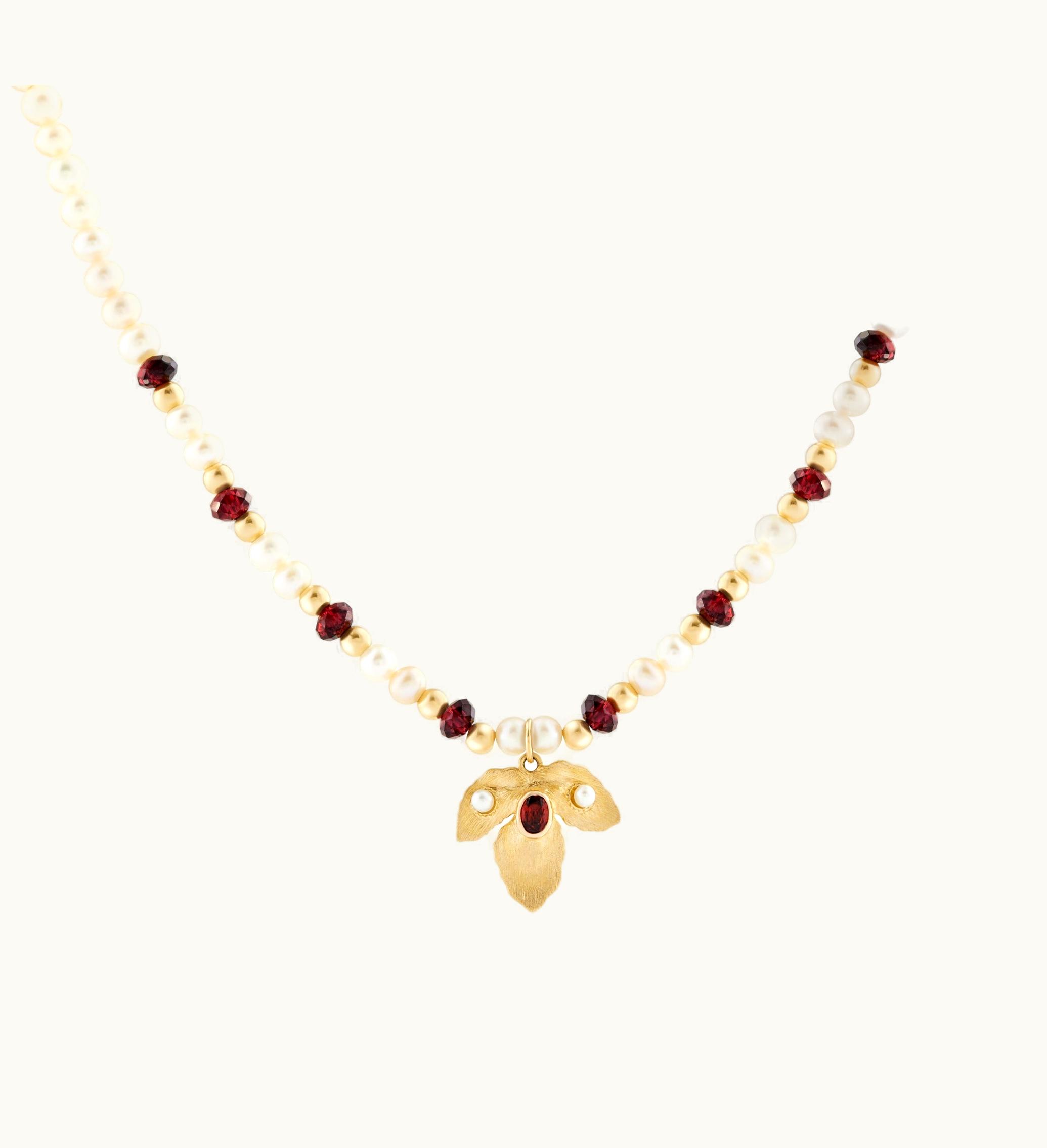 Anissa Kermiche Anissa Kermiche Maternity Leaf Pearl Necklace