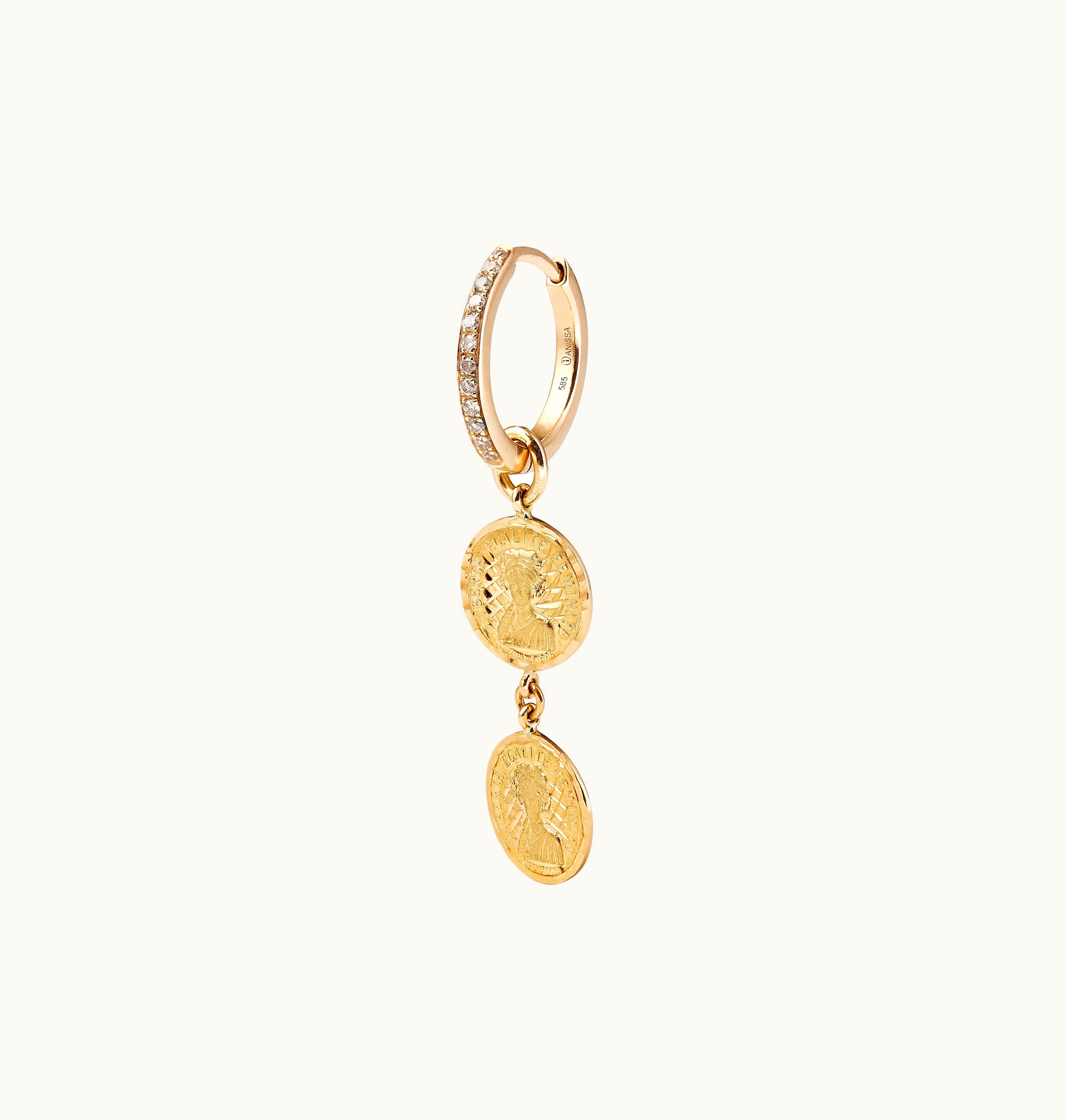 Anissa Kermiche Anissa Kermiche Louise d'Or Double Coin Earring
