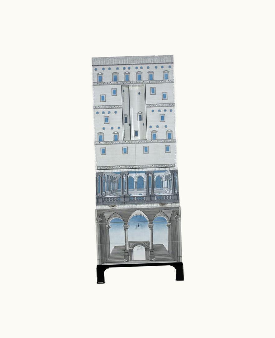 Fornasetti Fornasetti Trumeau Architettura Celeste - Limited Edition In White / Black / Light Blue