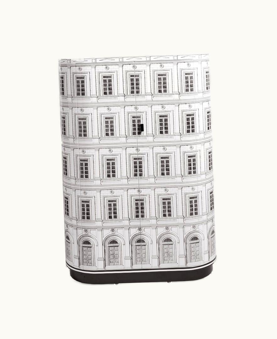 Fornasetti Fornasetti Curved Cabinet Palazzo In White / Black