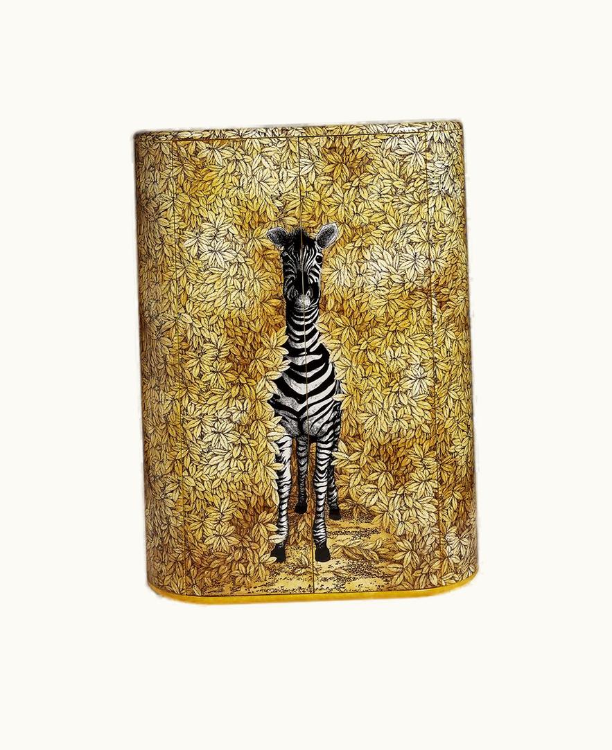 Fornasetti Fornasetti Curved Cabinet Zebra In Multicolour