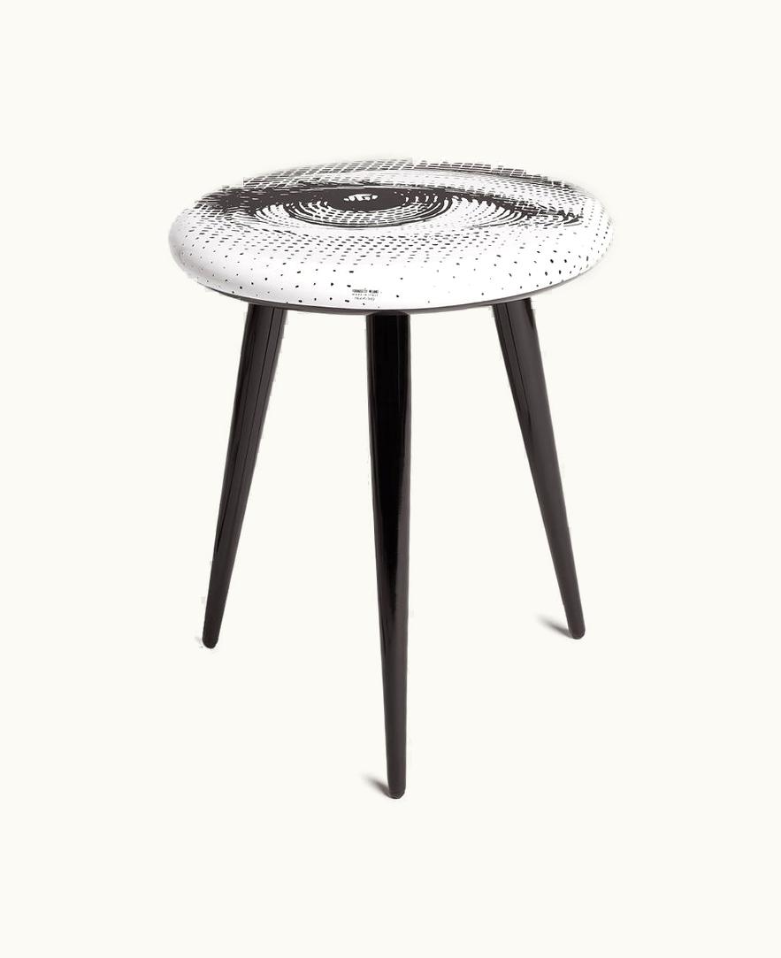 Fornasetti Fornasetti Stool Occhio In White / Black