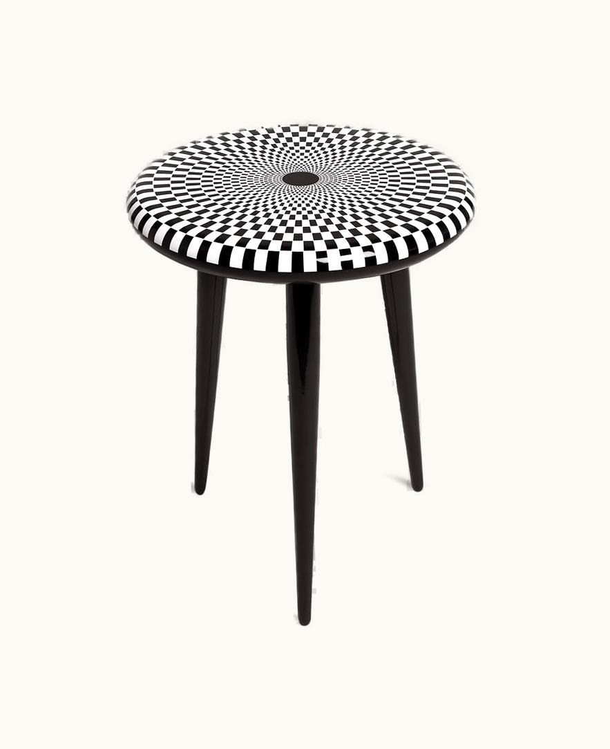 Fornasetti Fornasetti Stool Egocentrismo In White / Black