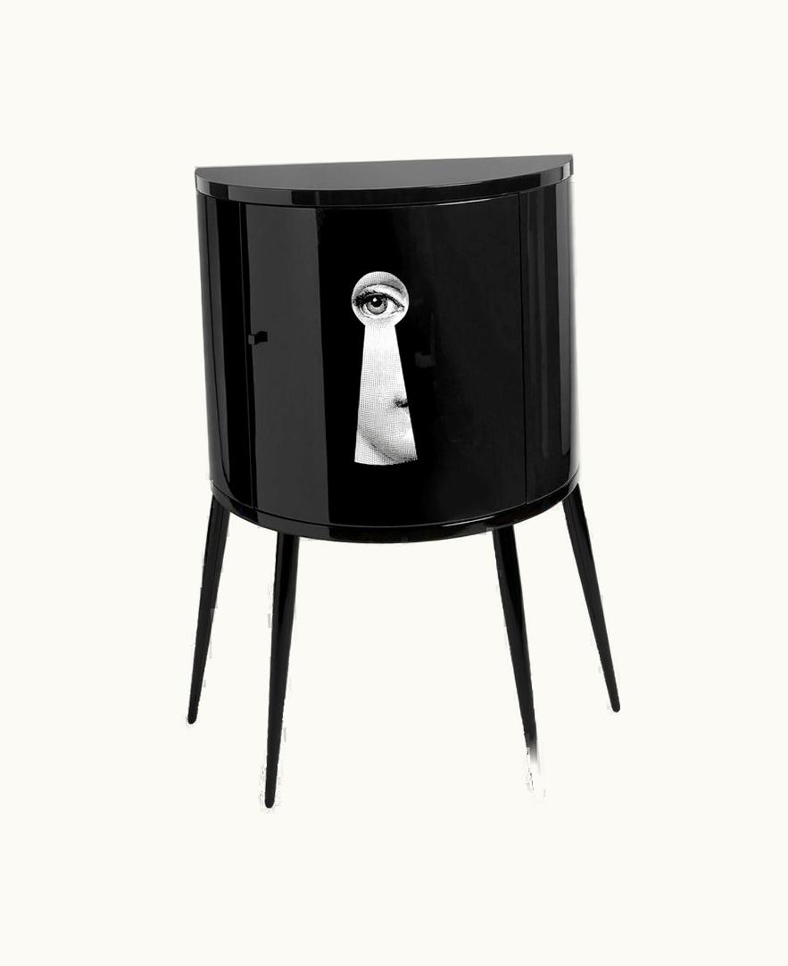 Fornasetti Fornasetti Console Serratura In White / Black / Gold