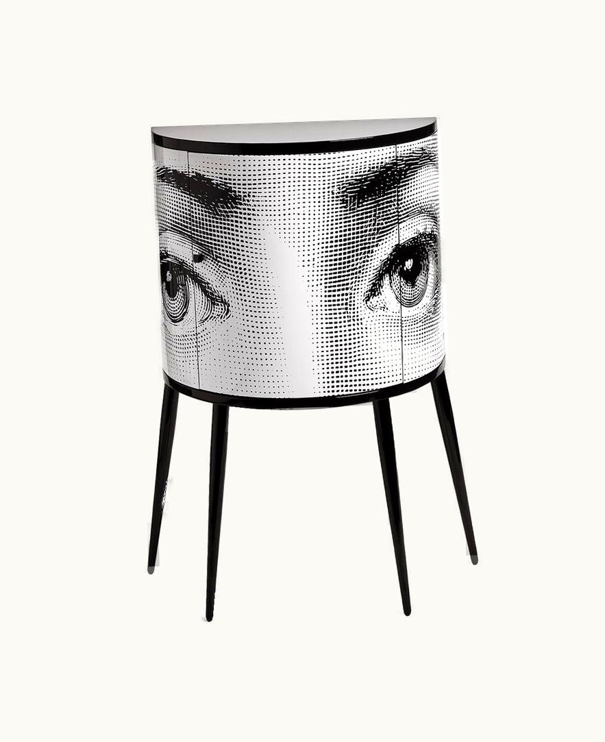 Fornasetti Fornasetti Console Occhi In White / Black