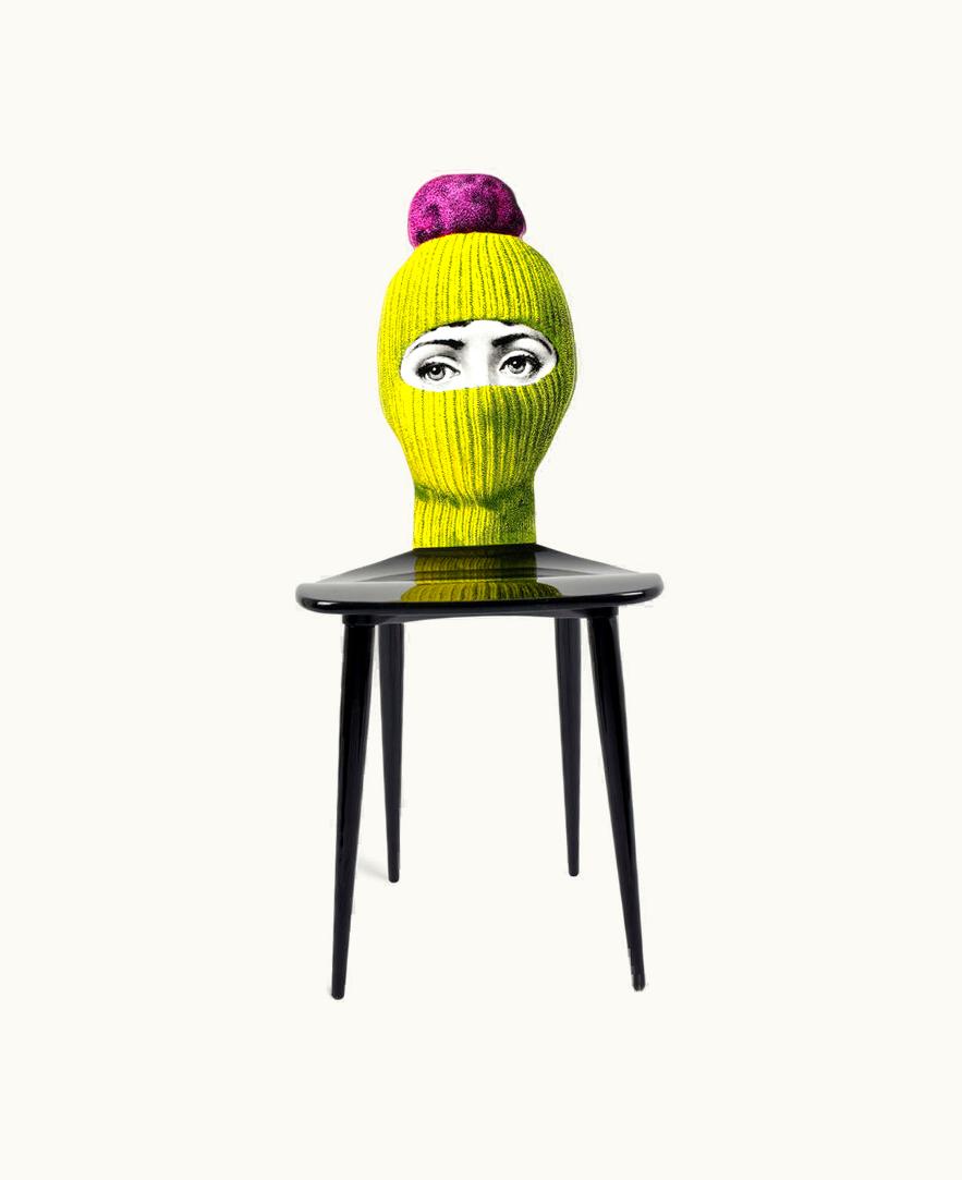 Fornasetti Fornasetti Chair Lux Gstaad In Yellow / Fuchsia / Black