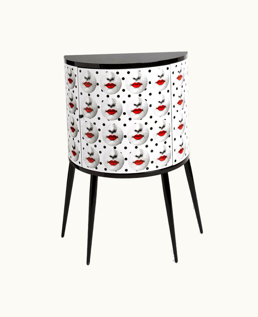 Fornasetti Fornasetti Console Comme Des Fornà In White / Black / Red