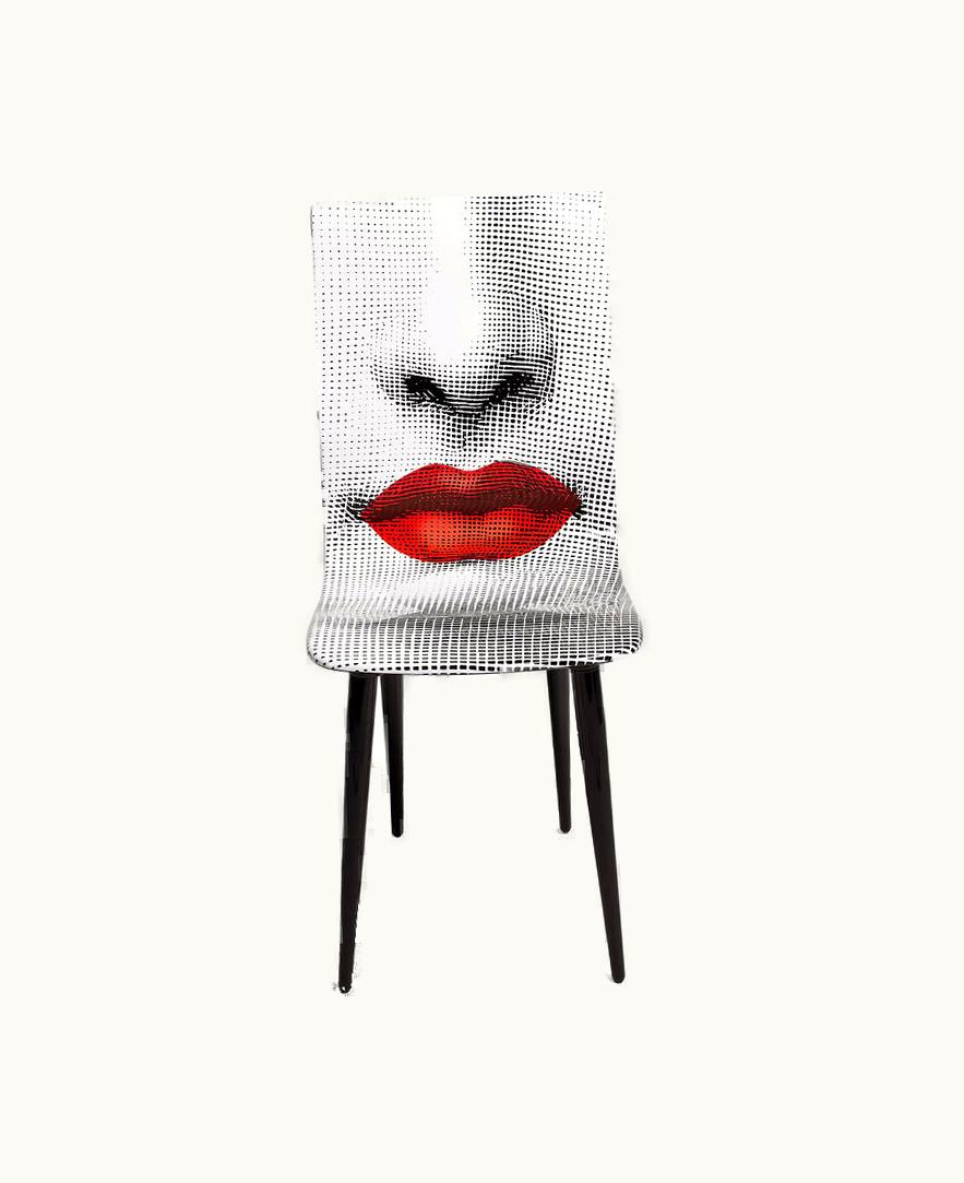 Fornasetti Fornasetti Chair Bocca In White / Black / Red