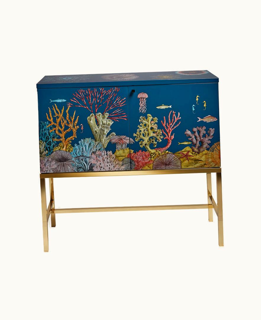 Fornasetti Fornasetti Raised Sideboard Fondo Marino In Multicolour