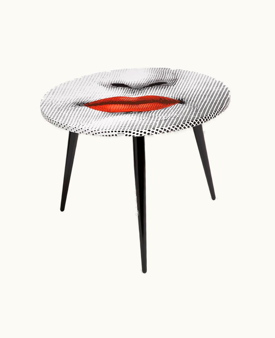Fornasetti Fornasetti Table Top Bocca In White / Black / Red