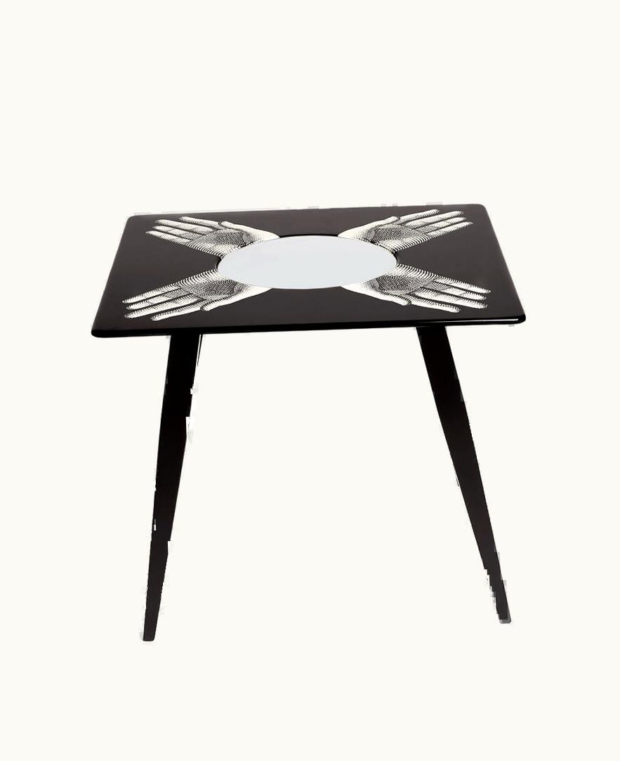 Fornasetti Fornasetti Magic Table Mani In White / Black