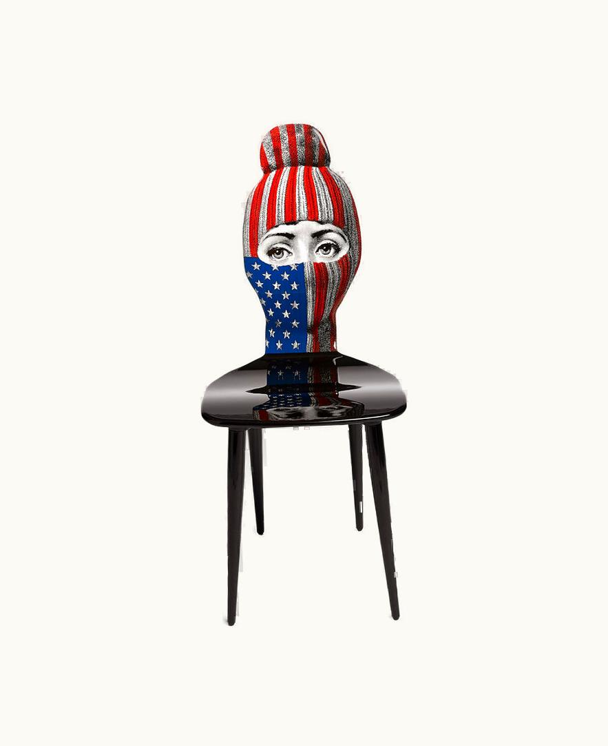 Fornasetti Fornasetti Chair Lux Gstaad - Usa Flag In Multicolour