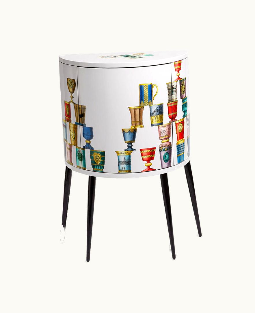 Fornasetti Fornasetti Console Bicchieri Di Boemia In Multicolour