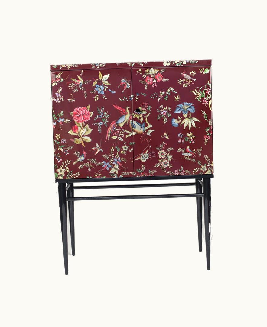 Fornasetti Fornasetti Raised Small Cabinet Coromandel In Multicolour