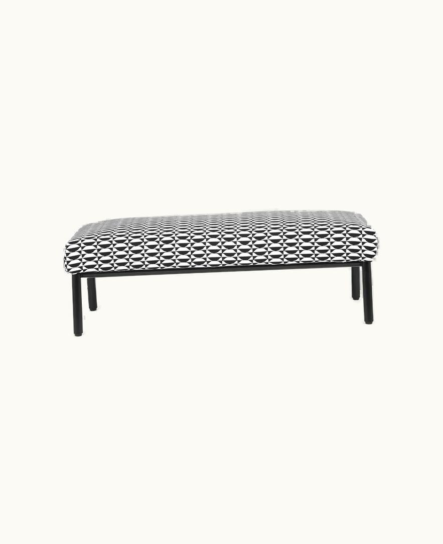 Fornasetti Fornasetti Outdoor Bench Losanghe In White / Black