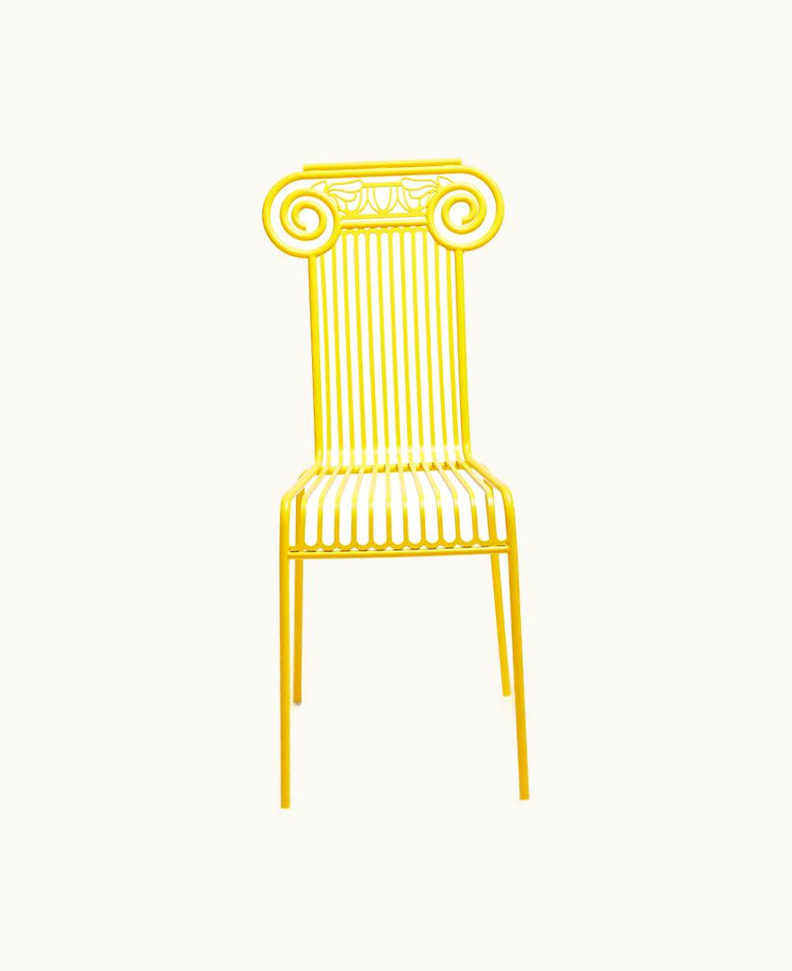 Fornasetti Fornasetti Outdoor Chair Capitellum In Yellow