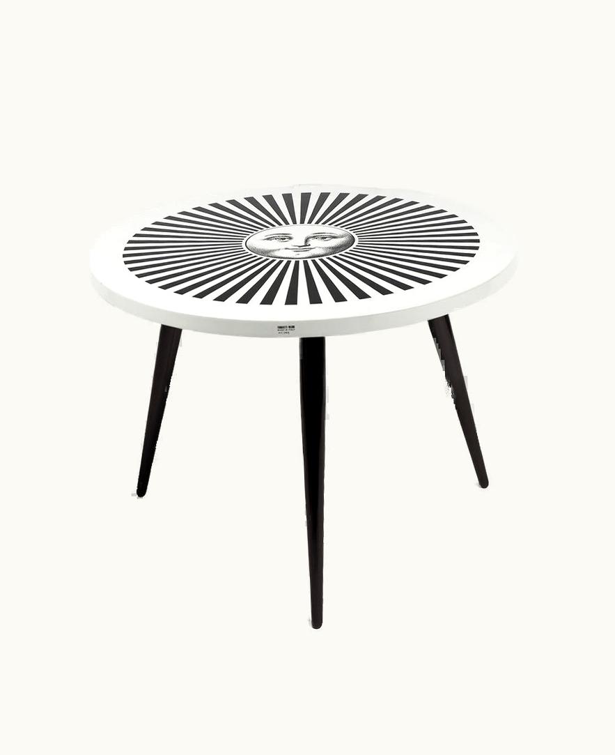 Fornasetti Fornasetti Table Sole Raggiante In White / Black