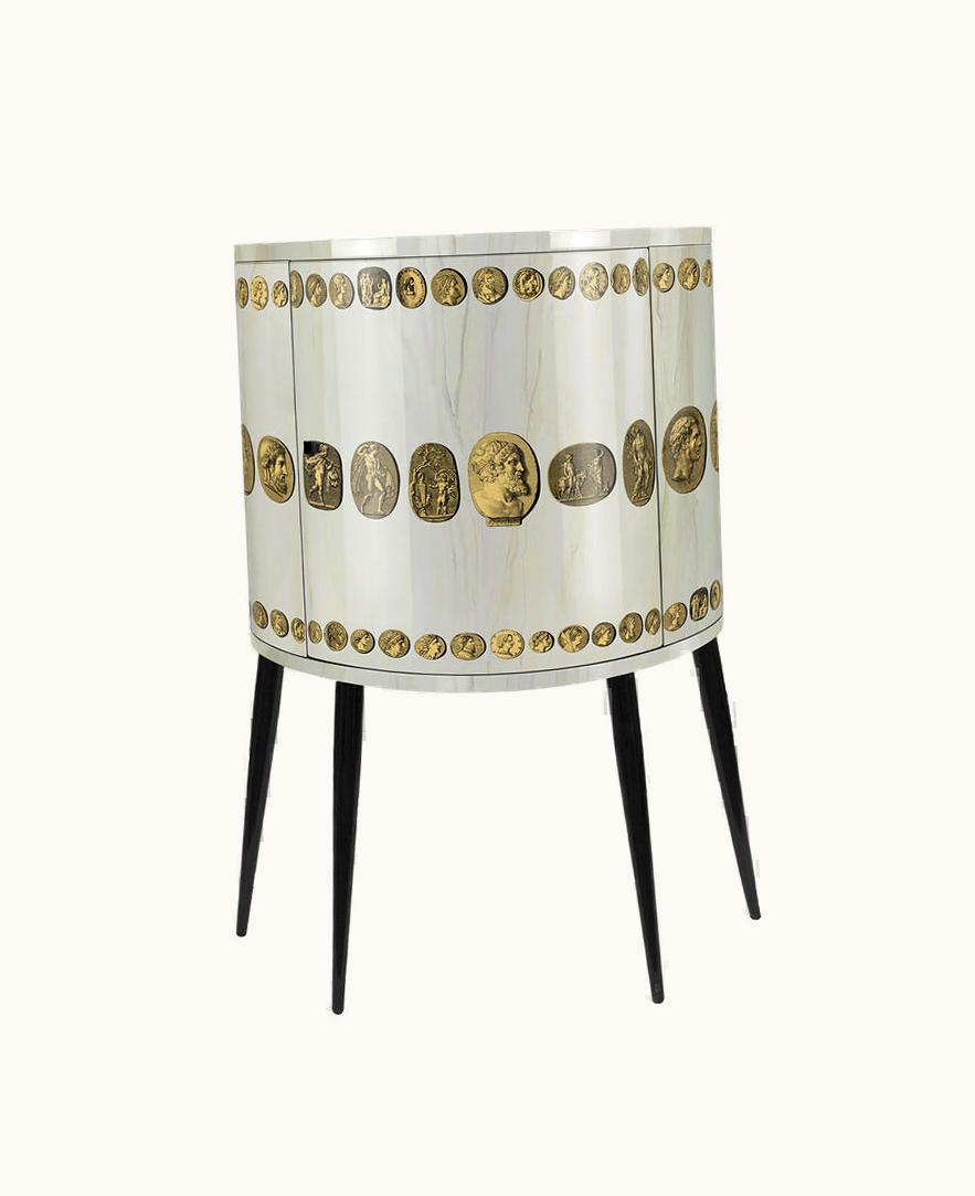 Fornasetti Fornasetti Console Cammei In Gold / Ivory