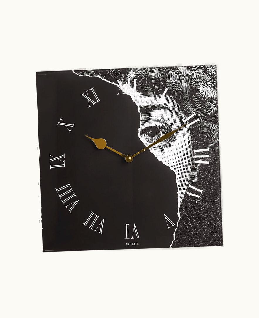 Fornasetti Fornasetti Wall Clock Tema E Variazioni N.145 In White / Black