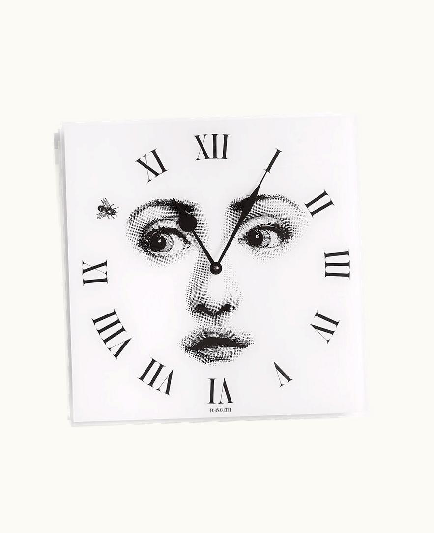 Fornasetti Fornasetti Wall Clock Tema E Variazioni N.364 In White / Black