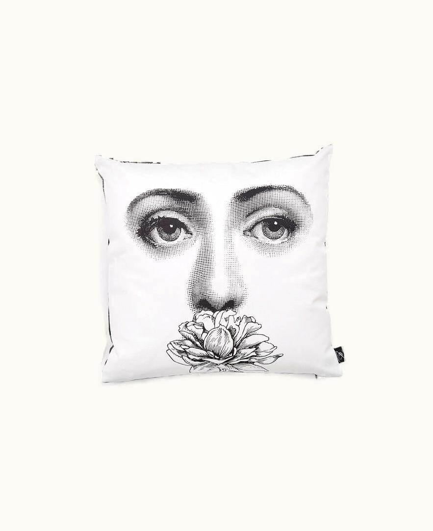 Fornasetti Fornasetti Cushion Tema E Variazioni N. 393 In White / Black
