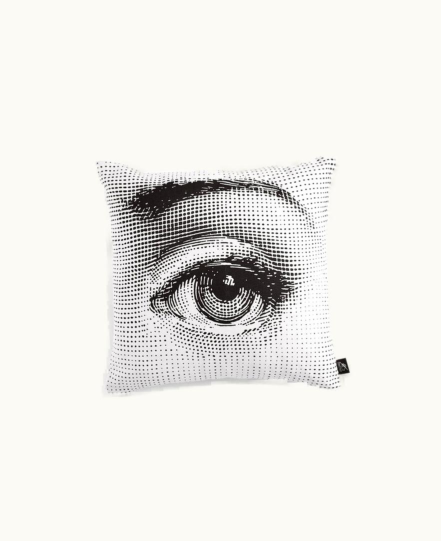Fornasetti Fornasetti Cushion Tema E Variazioni N.397 In White / Black