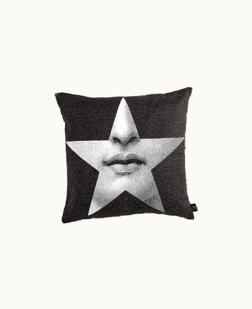 Fornasetti Fornasetti Cushion Tema E Variazioni N.381 In White / Black