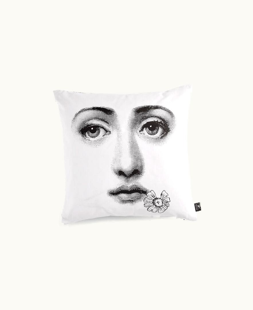 Fornasetti Fornasetti Cushion Tema E Variazioni N.288 In White / Black