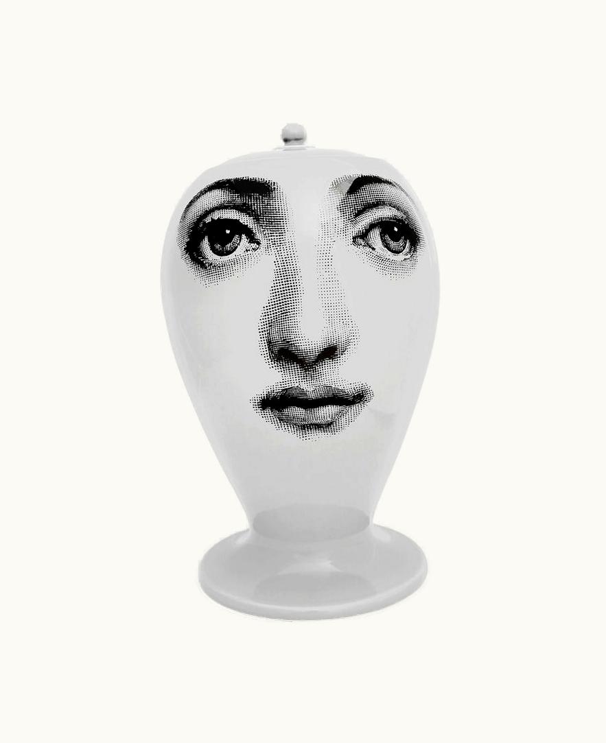 Fornasetti Fornasetti Vase Buongiorno / Buonanotte In White / Black