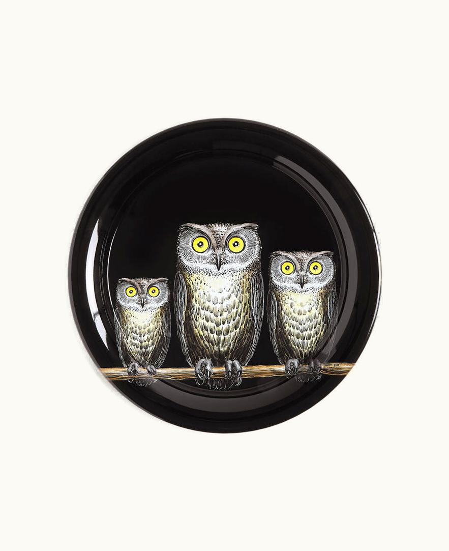 Fornasetti Fornasetti Tray Civette In Multicolour C26Y500FOR21NER