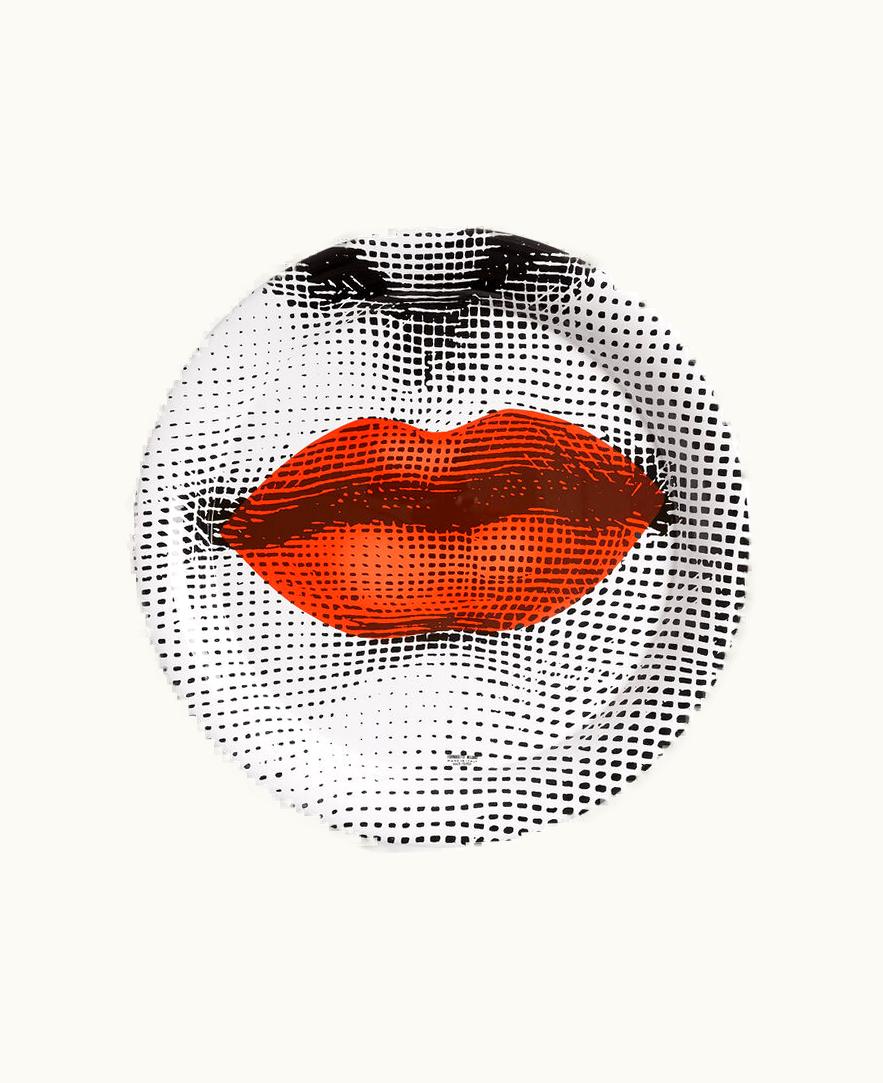 Fornasetti Fornasetti Tray Bocca In White / Black / Red C32Y005FOR21ROS