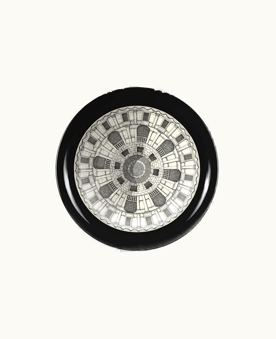 Fornasetti Fornasetti Tray Cortile N.1 In White / Black