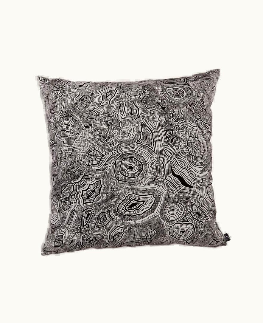 Fornasetti Fornasetti Outdoor Cushion Malachite In White / Black PILL106E60FOR22BIA