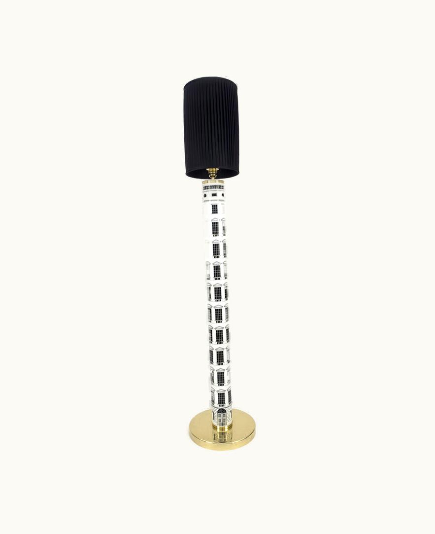 Fornasetti Fornasetti Floor Lamp Architettura In White / Black C02X420FOR21BIA