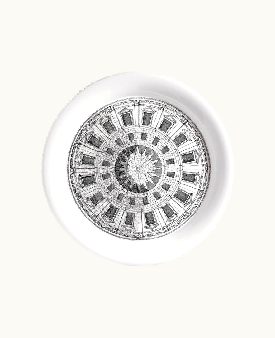 Fornasetti Fornasetti Tray Cortile In White / Black