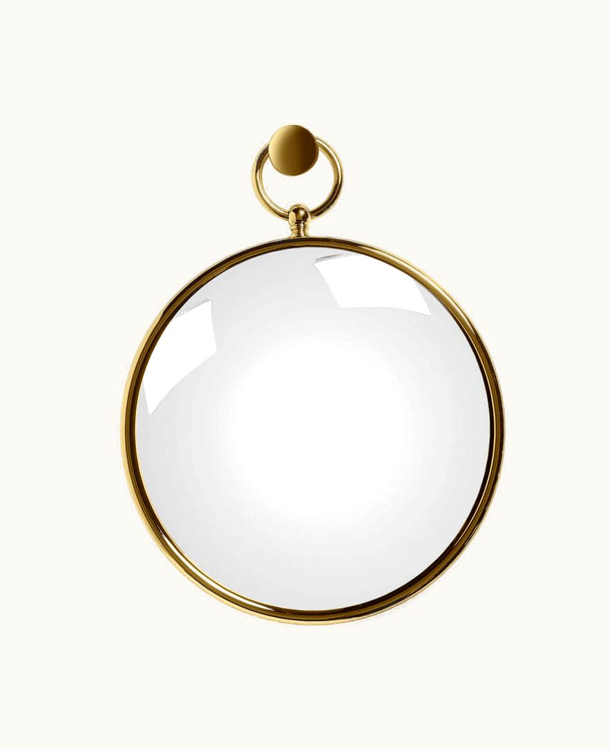 Fornasetti Fornasetti Magic Convex Mirror With Ring In Brass C37X001FOR21OTT