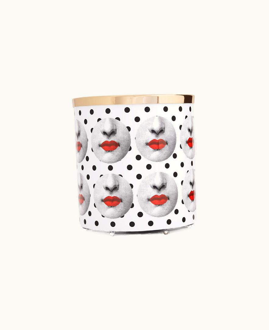 Fornasetti Fornasetti Paper Basket Comme Des Fornà In White / Black / Red