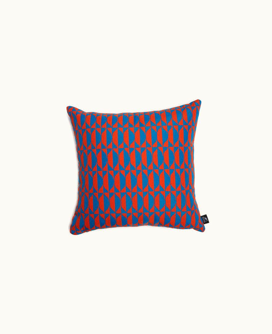 Fornasetti Fornasetti Outdoor Cushion Losanghe In Orange / Turquoise PILL058E40FOR22ARA